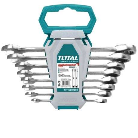 Total - Ratchet Spanner Set - 8 Pieces