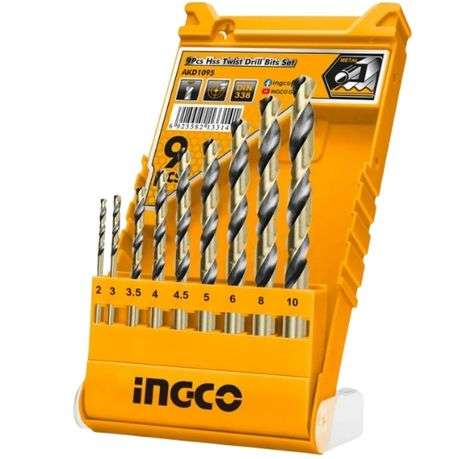 Ingco - HSS Twist Drill Bit Set - (9 Pieces)