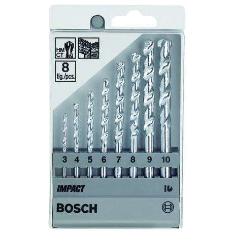 8-Piece Set CYL-1 Masonry Drill Bit