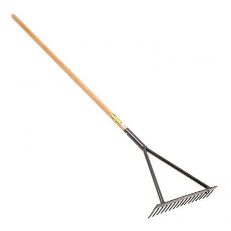 Lasher Wooden Handle Road Rake FG00055 - 16 Teeth
