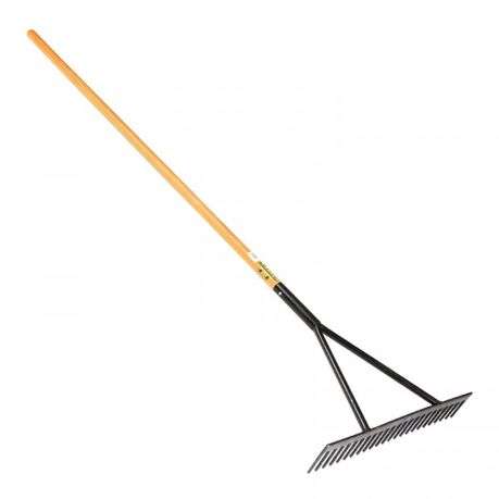 Lasher Wooden Handle Road Rake - 24 Teeth