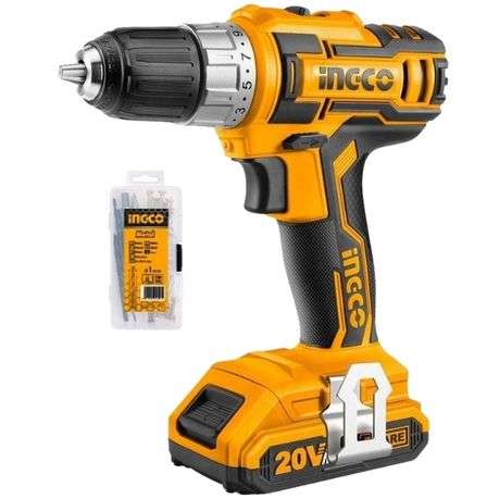 Ingco - Cordless Drill Combo &amp; Alpen Masonry Drill Bits (3Piece)