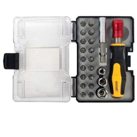 Tork Craft - Screwdriver Insert &amp; Socket Bit Set (with Bit Holder) - 23 Piece