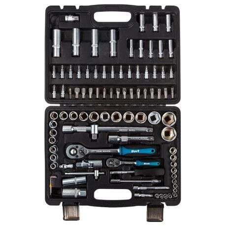 Bort - Socket Set (1/4 and 1/2 Inch Drive) - 95 Piece