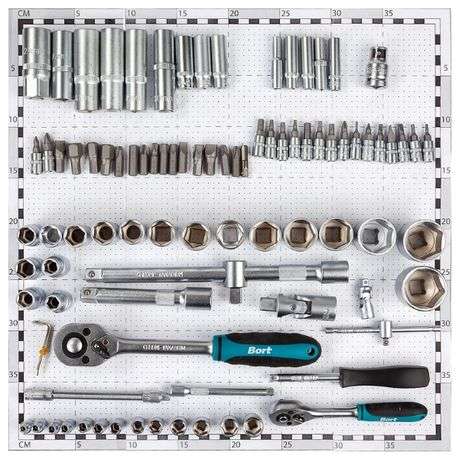 Bort - Socket Set (1/4 and 1/2 Inch Drive) - 95 Piece