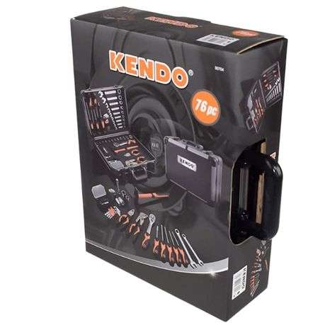 Kendo - Hand Tools Set / Spanners, 1/2" Sockets and Pliers - 76 Piece