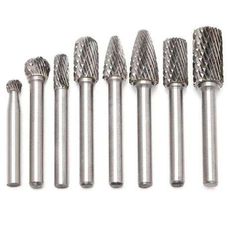 Stallion - Tungsten Rotary Burr / Carbide Burr Set - 8 Piece (6mm Shank)