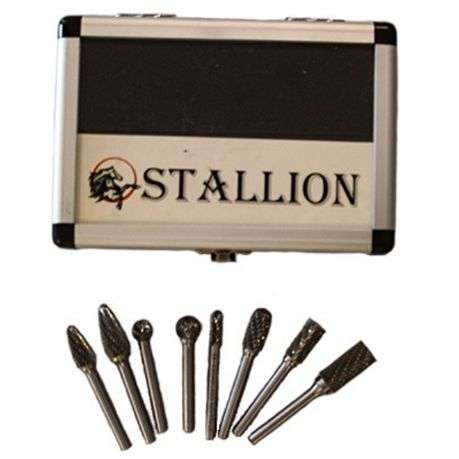 Stallion - Tungsten Rotary Burr / Carbide Burr Set - 8 Piece (6mm Shank)