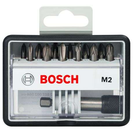 Robust Line bit set M, Extra Hard version 25 mm, 12+1 pc