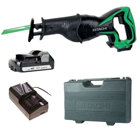 Hitachi - Reciprocating Saw Li-ion 18V with Battery, Charger &amp; Carry Case