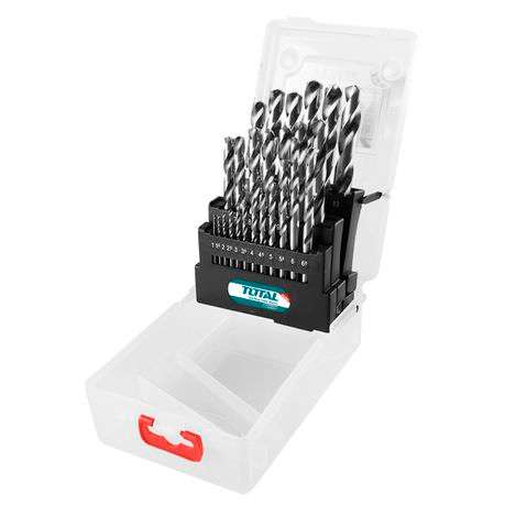 Total Tools 25 Piece HSS Twist Drill Bit Set