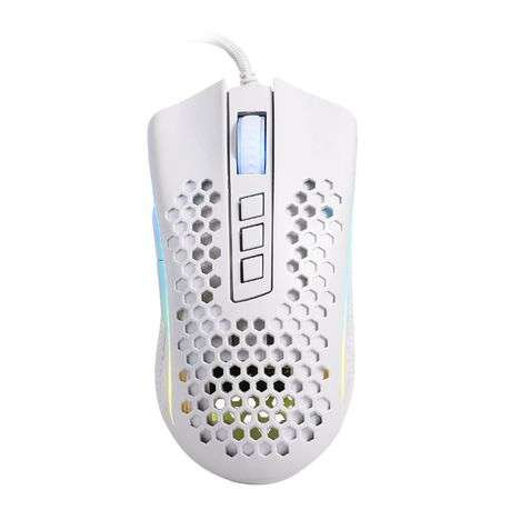 Redragon STORM 12400DPI Lightweight 7 Button RGB Gaming Mouse - White
