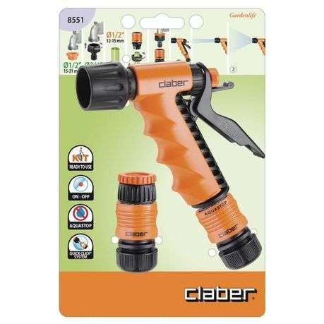 Claber - Spray Pistol, Connector and Automatic Couplings Starter Set 1/2"