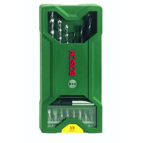 Bosch 15 Piece Mini-X-Line Mixed Drill &amp; Screwdriver Set