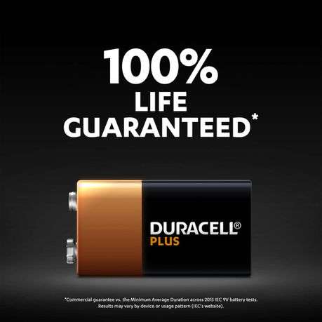 Duracell Plus 9V Alkaline Batteries - 1 Pack (Parallel Import)