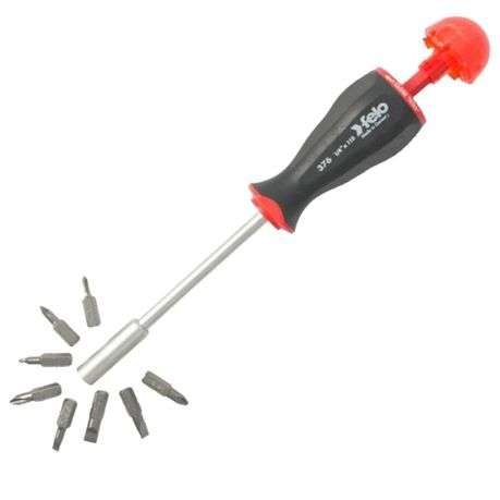 Felo - 1/4"F Bit Holder 376 / Bit Screwdriver - 8 Piece