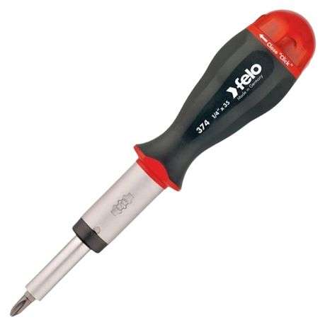 Felo - 1/4"F Bit Holder 374 with Ratchet - 8 Piece