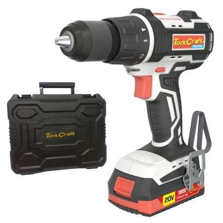Tork Craft- Brushless Impact Drill , 2 x 2.0Ah , Charger, Drill Bits &amp; Case