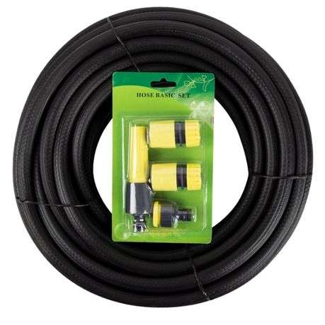 Dragline Garden Hose with Fittings 12mm - (25m)