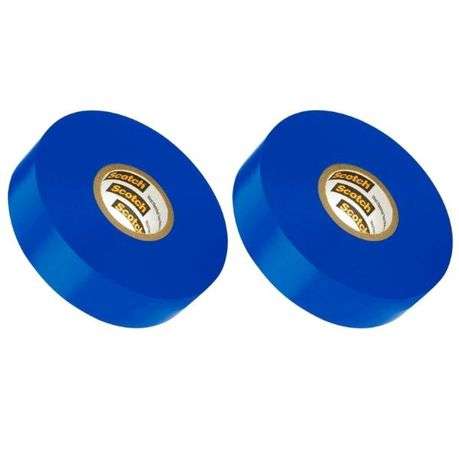Scotch - Vinyl Electrical Tape 3m Blue - Pack of 2