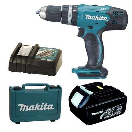 Makita - Cordless Impact Drill DHP453ZK with Battery, Charger &amp; Carry Case