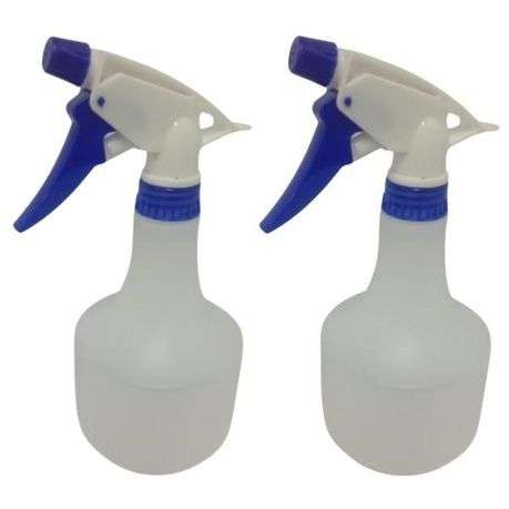 Source Direct - Plastic Trigger Sprayer Bottles 500ml - Pack of 2 (Blue)