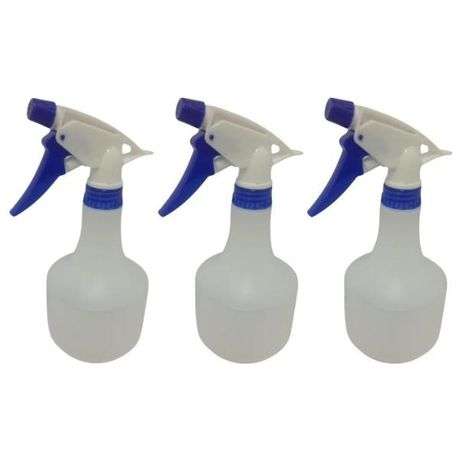 Source Direct - Plastic Trigger Sprayer Bottles 500ml - Pack of 3 (Blue)