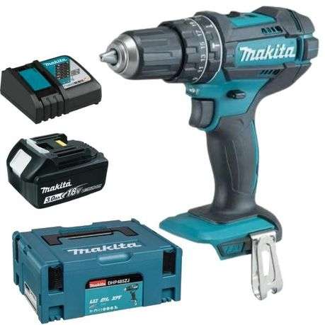 Makita - Cordless Impact Drill DHP485ZJ, 3.0 Ah Battery ,Charger and Case