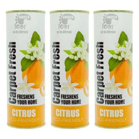 Under Foot - Carpet Fresh Freshener - 500g - Citrus - Pack of 3