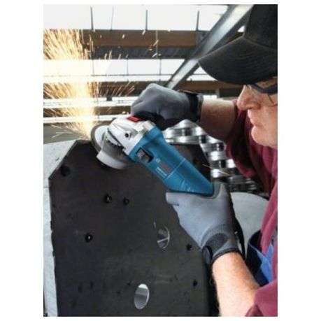 Bosch - Angle Grinder GWS 9-115, 5 x Cutting Discs 115mm &amp; Tool Bag