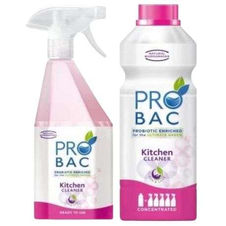 Probac - Kitchen Cleaner 750ml Sprayer and 1L Concentrated Refill Bottle