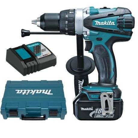 Makita - Cordless Impact Drill DHP458ZK , 5.0Ah Battery, Charger and Case