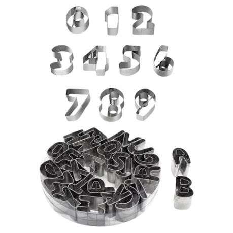 O'lala - Alphabet and Number Cookie Cutter Sets - 35 Piece In Total