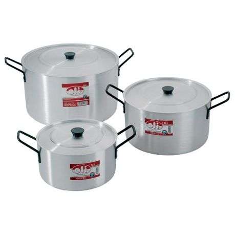 Oli - Stewpot Set/ Emeried Finish Stewpot Set (7, 12 and 21L) - 6 Piece