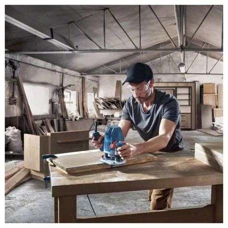 Bosch - Plunge Router GOF 130 with Accessories and Heavy Duty Tool Bag