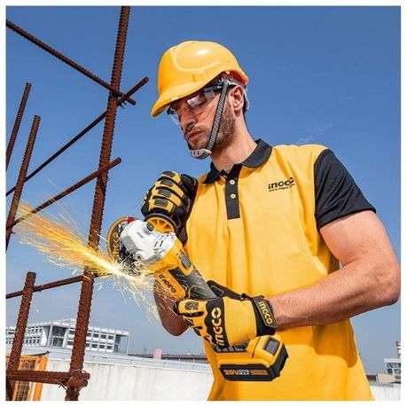 Ingco - Lithium-Ion Angle Grinder - (Cordless)-20V Brushless Motor - Solo