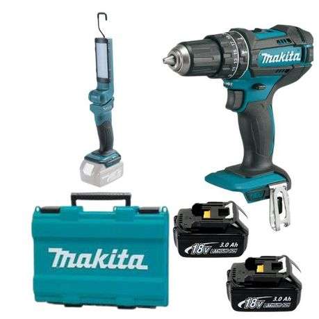 Makita - DHP482RFE Cordless Drill &amp; 2 x Battery(3Ah) With Li-Ion LED Light