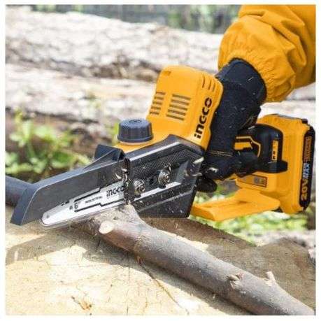 Ingco - Lithium Ion Cordless Chain Saw Mini 20V