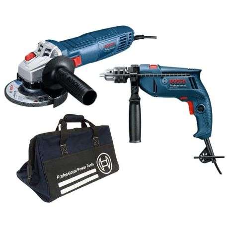 Bosch - Impact Drill(GSB 570) With Angle Grinder and Heavy Duty Tool Bag
