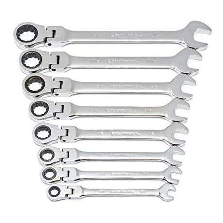 Ingco - 8 Piece - Flexible Ratchet Spanner Set