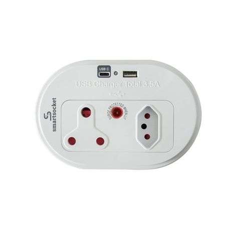 Smartsocket Compact USB and Power Adaptor 3.5 Amp USB - SS009