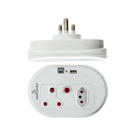 Smartsocket Compact USB and Power Adaptor 3.5 Amp USB - SS009