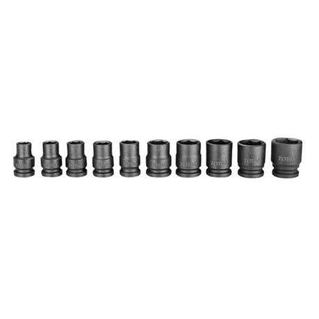 TOTAL - 10 Piece 1/2" DR. Impact Socket Set