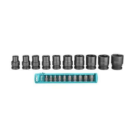 TOTAL - 10 Piece 1/2" DR. Impact Socket Set