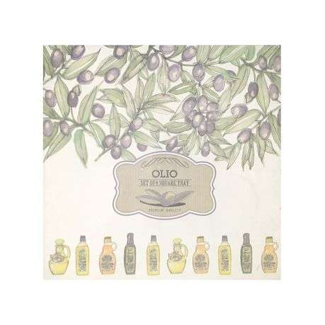 Olio Square Serving Tray - Set of 4
