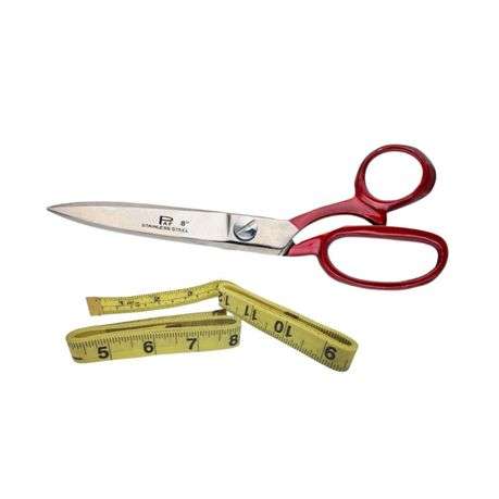 SourceDirect - Tailor Scissors 8" (200mm) with Yellow Tailoring Tape 150cm