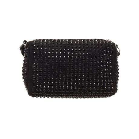 The Nothando - Bling studded Clutch &amp; Crossbody - Black with Black Bling
