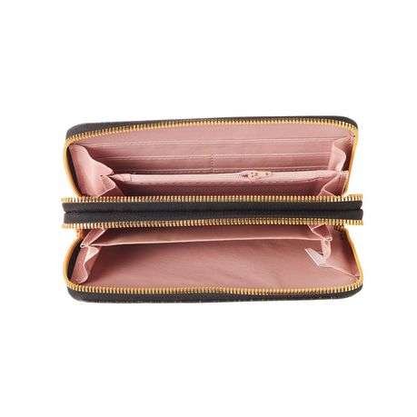 The Santorini - Crocodile Double Zipper Mobile Phone Purse (Black)