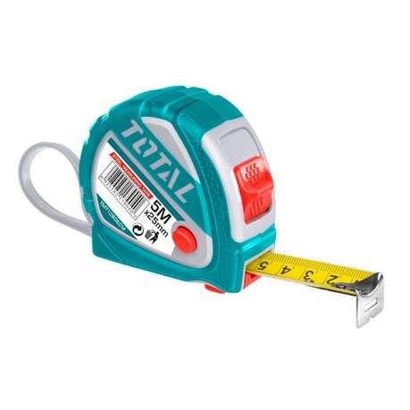 Total - Tape Measure 5m Rubber Case 5m*25mm