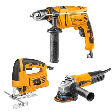 Ingco - Impact Drill - 810w with Angle Grinder (750W) and Jig Saw 570W